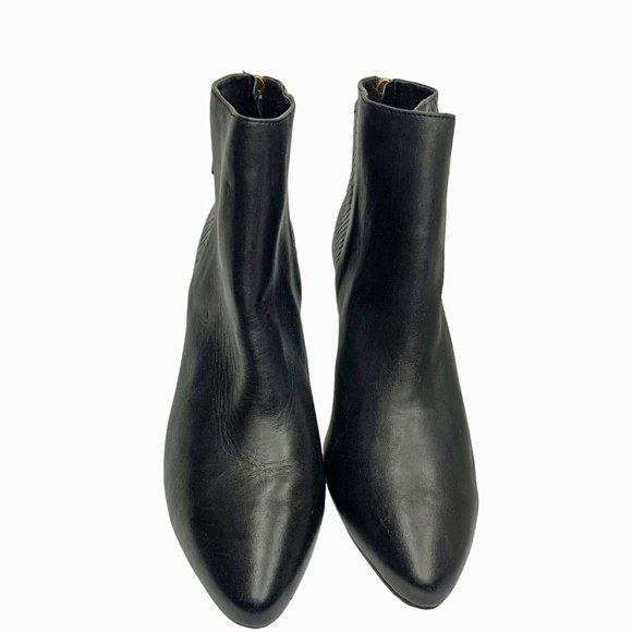 Cole Haan Grand.Os Claremont Black and‎ Smooth Embossed Leather Booties - Picture 8 of 12